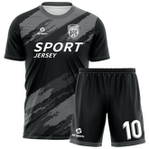 All Sports,昇華 サッカー ユニフォーム,上下セット,黒,オリジナル ユニフォーム